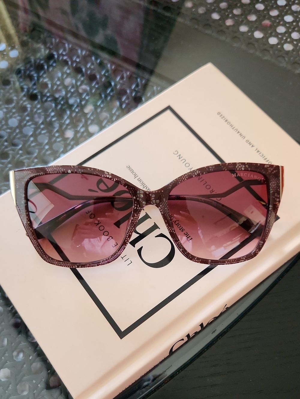 Marciano Plum Gradient Cat-Eye Sunglasses